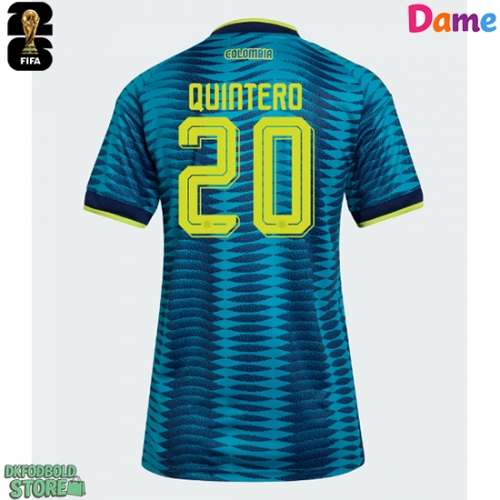 Colombia Juan Fernando Quintero #20 Replika Udebanetrøje Dame VM 2026 Kortærmet
